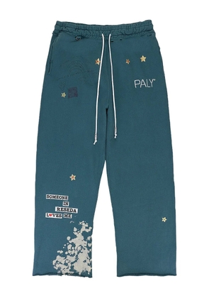 Paly My Dream star-embellished 'Teal' track pants - Blue