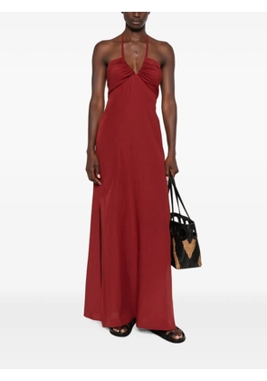 MOUTAKI halterneck maxi dress - Red
