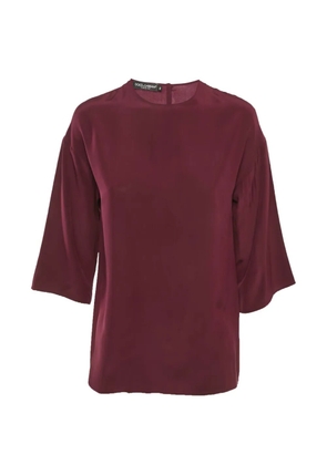 Dolce & Gabbana Pre-Owned round-neck silk blouse - Red
