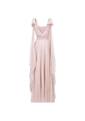 Gemy Maalouf draped crystal-embellished dress - Pink