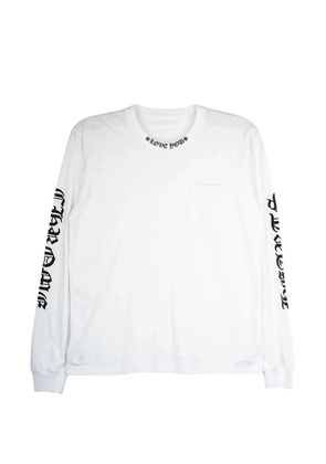 Chrome Hearts Love You logo-print long-sleeve T-shirt - White