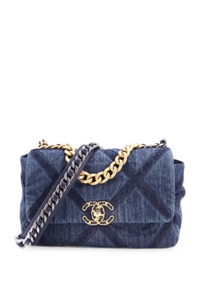 CHANEL Pre-Owned 19 Flap Bag Quilted Denim Medium shoulder bag - Blue