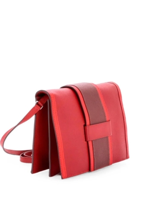 Hermès Pre-Owned H Passant Clutch Shoulder Bag Evercolor crossbody bag - Red
