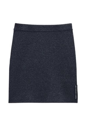 Alexander Wang logo-patch mini skirt - Black