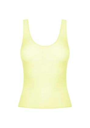Maison Close Double Sens sheer tank top - Yellow