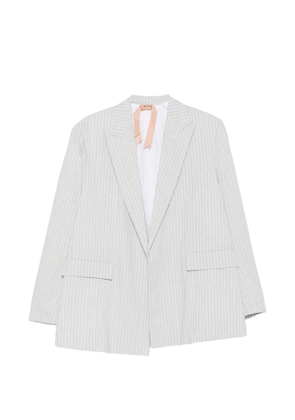 Nº21 pinstripe-pattern peak-lapel blazer - Blue