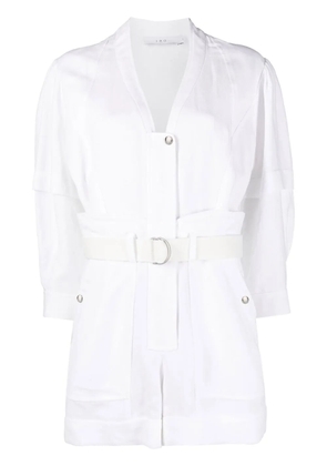 IRO Matea long-sleeved playsuit - White