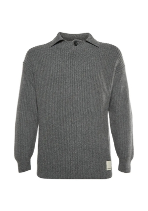 Emporio Armani Pre-Owned Fisherman-rib sweater - Grey