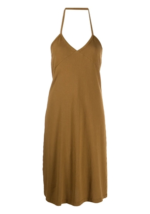 KHAITE Mischa cotton midi dress - Yellow