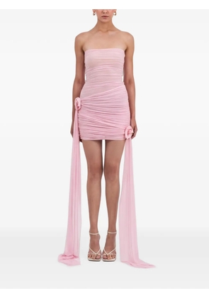 Maygel Coronel Claustro ruched floral-detail mini dress - Pink