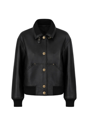 Claudie Pierlot leather bomber jacket - Black