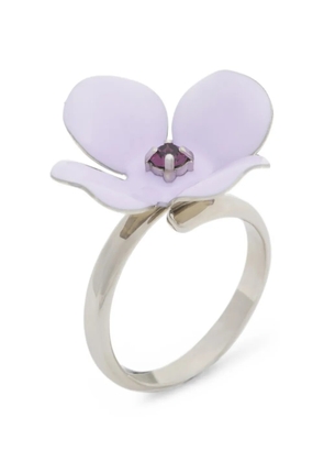 Marni purple enamel daisy ring - Silver
