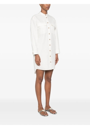 Marc O'Polo button-down chest-pocket mini dress - White