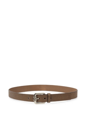 ETRO leather belt with engraved motif - Brown