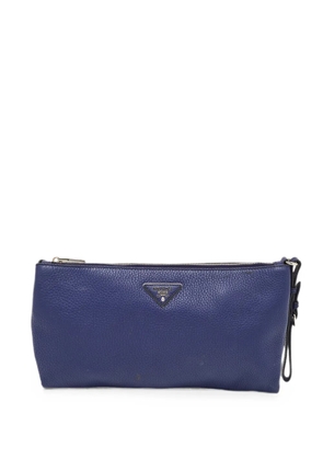 Prada Pre-Owned Daino wristlet clutch bag - Blue