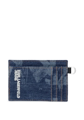 Karl Lagerfeld Jeans logo-print denim card holder - Blue