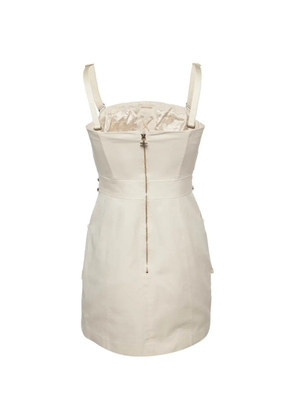 Elisabetta Franchi chain-trim gabardine mini dress - White