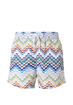 Missoni Zigzag-print swim shorts - White