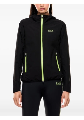 Ea7 Emporio Armani hooded zip-front jacket - Black
