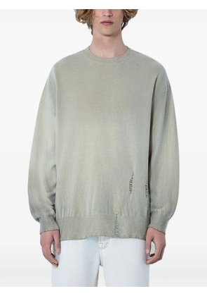 OUR LEGACY Slant Knit distressed sweater - Grey