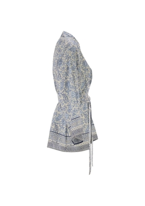 MC2 Saint Barth floral-print silk kimono - Neutrals