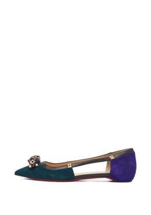 Christian Louboutin Pre-Owned Tudor Young leather flat pumps - Green