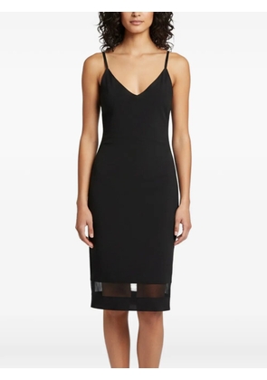alice + olivia illusion-panel midi dress - Black