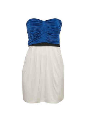 Gucci Pre-Owned pleated strapless mini dress - White