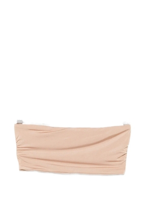 MOUTAKI ruched bikini top - Neutrals