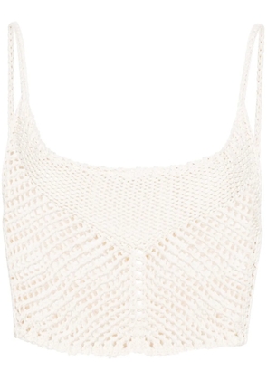 Forte Forte cropped crochet top - Neutrals