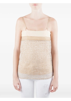 Balenciaga Pre-Owned embroidered textured top - Neutrals