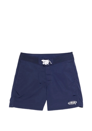Stüssy logo-embroidered swim shorts - Blue