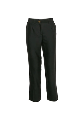 Ferragamo Pre-Owned Gancini plaque trousers - Black