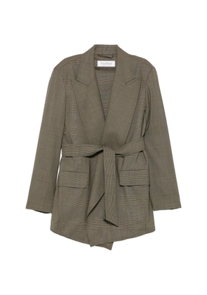 Max Mara checked belted blazer - Brown