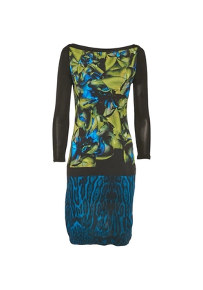 Roberto Cavalli Vintage printed jersey mini dress - Black