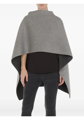 Alberta Ferretti seam-detail wool cape - Grey
