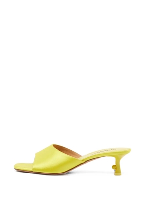 Off-White Pre-Owned logo-detail heeled sandals - Yellow