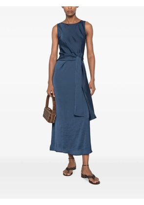 MOUTAKI sleeveless knot-detail midi dress - Blue