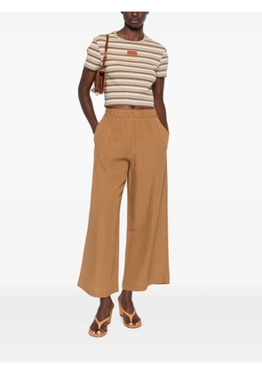 MOUTAKI elasticated-waistband palazzo pants - Brown