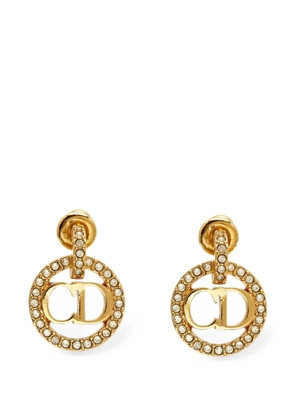 Christian Dior Pre-Owned Petit CD crystal-embellished earrings - Gold
