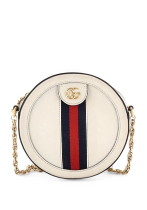 Gucci Pre-Owned Ophidia Round Shoulder Bag Leather Mini crossbody bag - White
