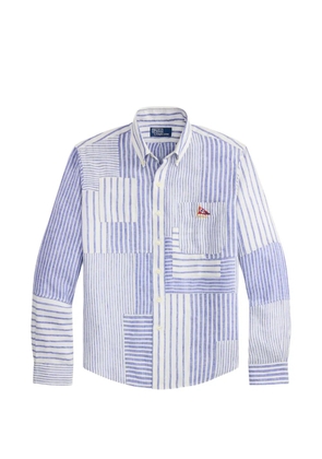 Polo Ralph Lauren logo-detail striped shirt - Blue