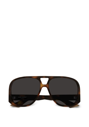 Saint Laurent Eyewear pilot-frame sunglasses - Brown