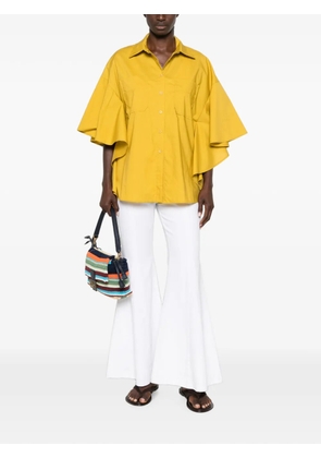 MOUTAKI flutter-sleeve shirt - Yellow