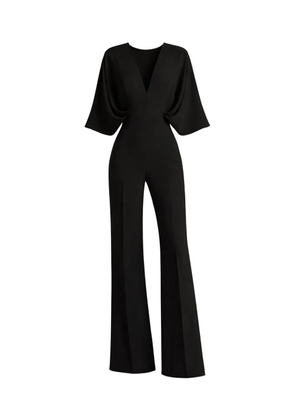 Gemy Maalouf V-neck cape-sleeve jumpsuit - Black