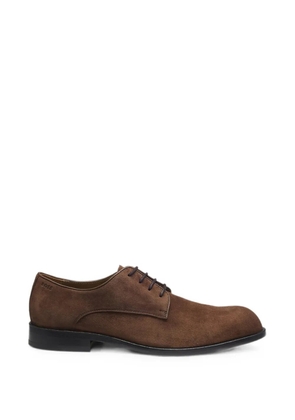 BOSS suede lace-up shoes - Brown