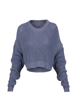 Valentino Garavani chunky-knit cropped sweater - Blue