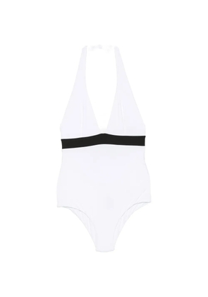 Fisico halterneck swimsuit - White