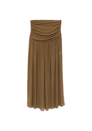 De La Vali Agapito ruched maxi skirt - Brown
