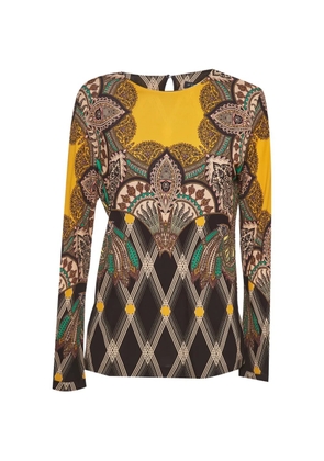 Etro Pre-Owned printed jersey top - Yellow